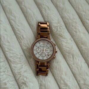 Michael Kors Rose Gold and White Women's Watch